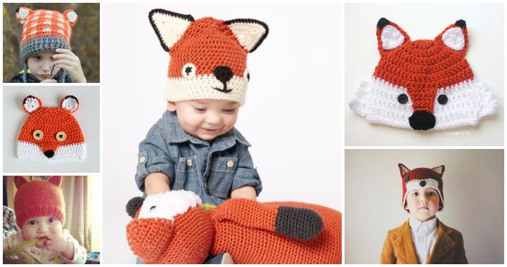 14 free crochet fox hat patterns ⋆ DIY crafts