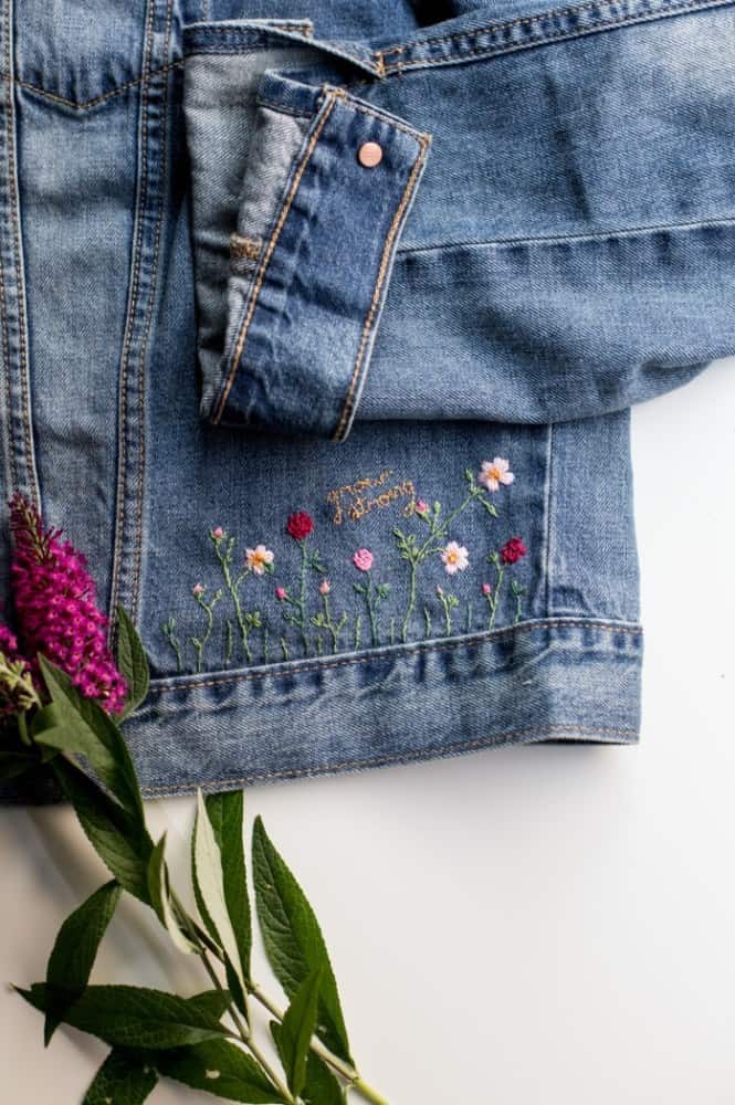 15 best DIY denim jacket projects to try with hand-embroidered jacket edges