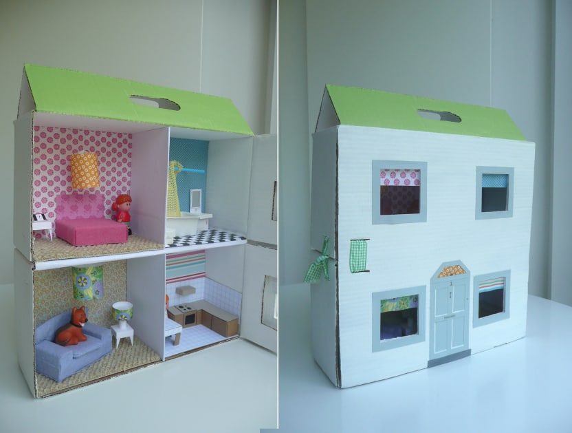 Simple cardboard doll house 15 best homemade doll house ideas and designs