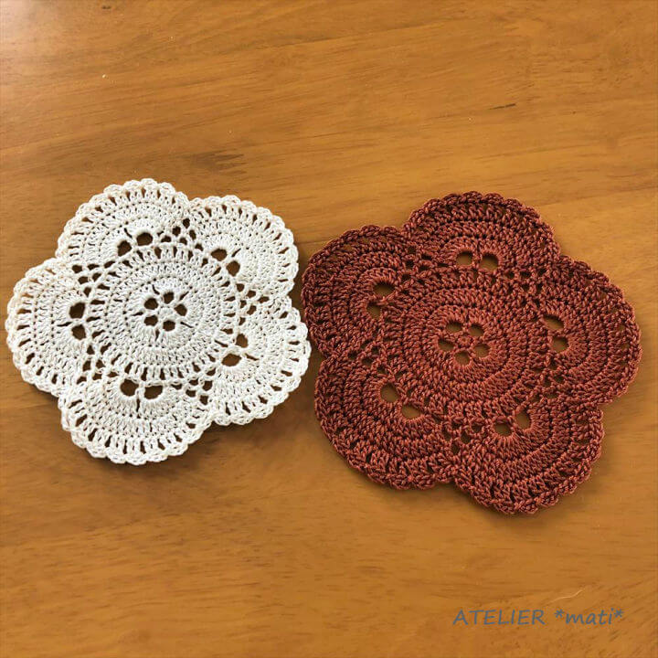 Crochet 5-petal virus doily