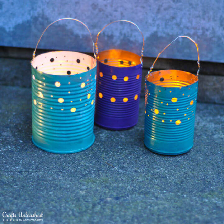 Recycled Tin Can Lamp