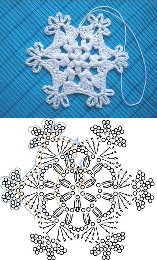 Crochet Snowflake Pattern 00 07 Exquisite DIY Crochet Snowflake Pattern