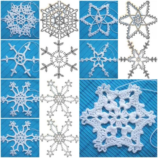 Crochet snowflake pattern features