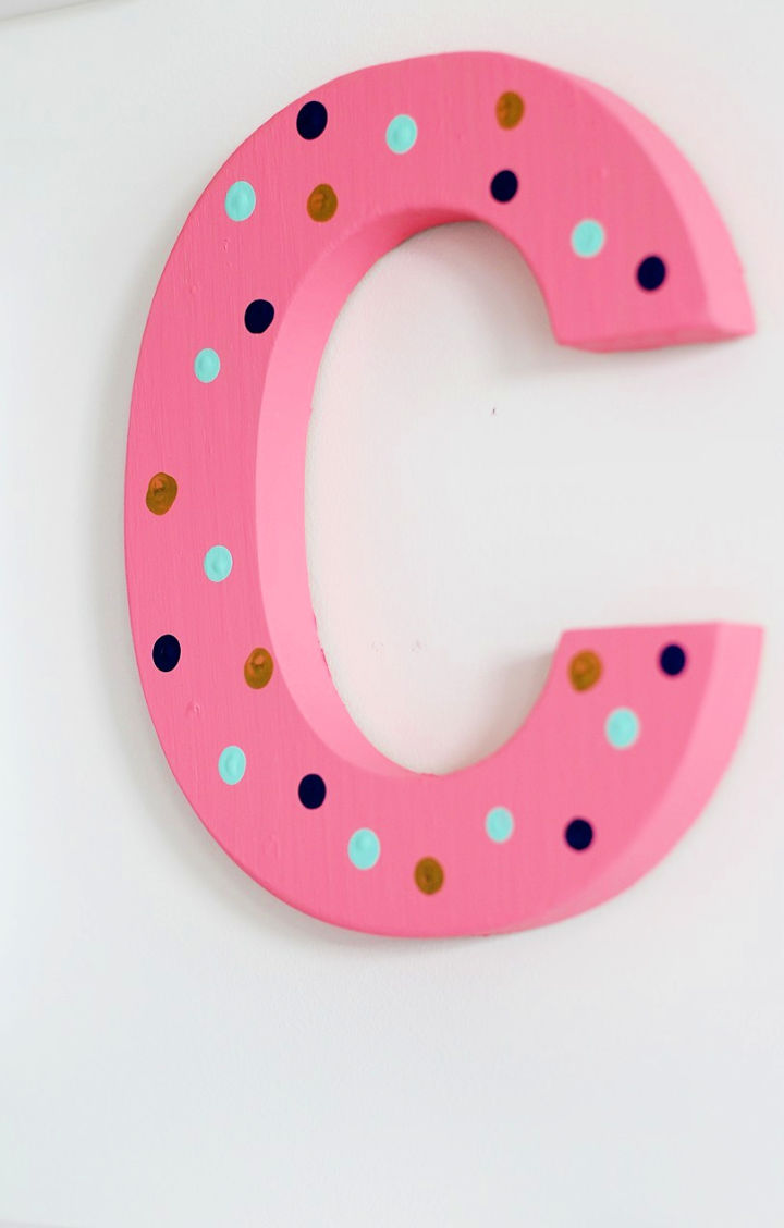 DIY painted wooden letters