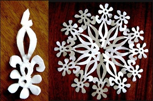 How to make snowflakes from paper