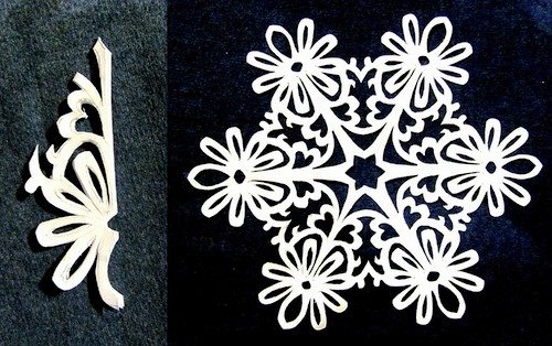 Paper snowflake pattern