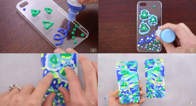 Puffy paint texture phone case