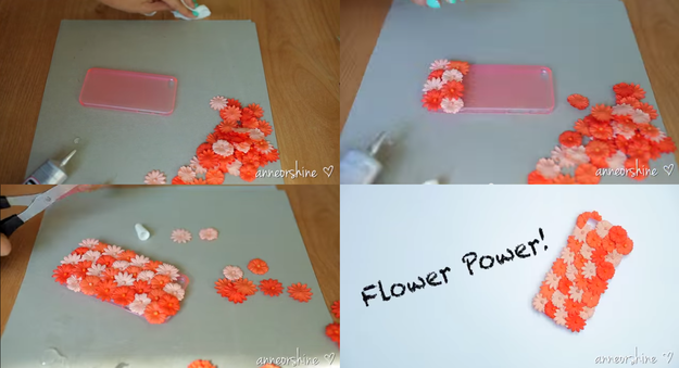 Cloth flower phone case