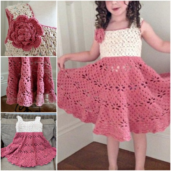 Little girl-vintage-crochet-dress--wonderfuldiy