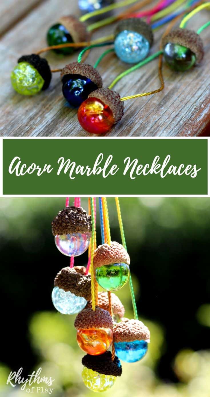 Acorn and marble necklace 15 exquisite crafts made by nature