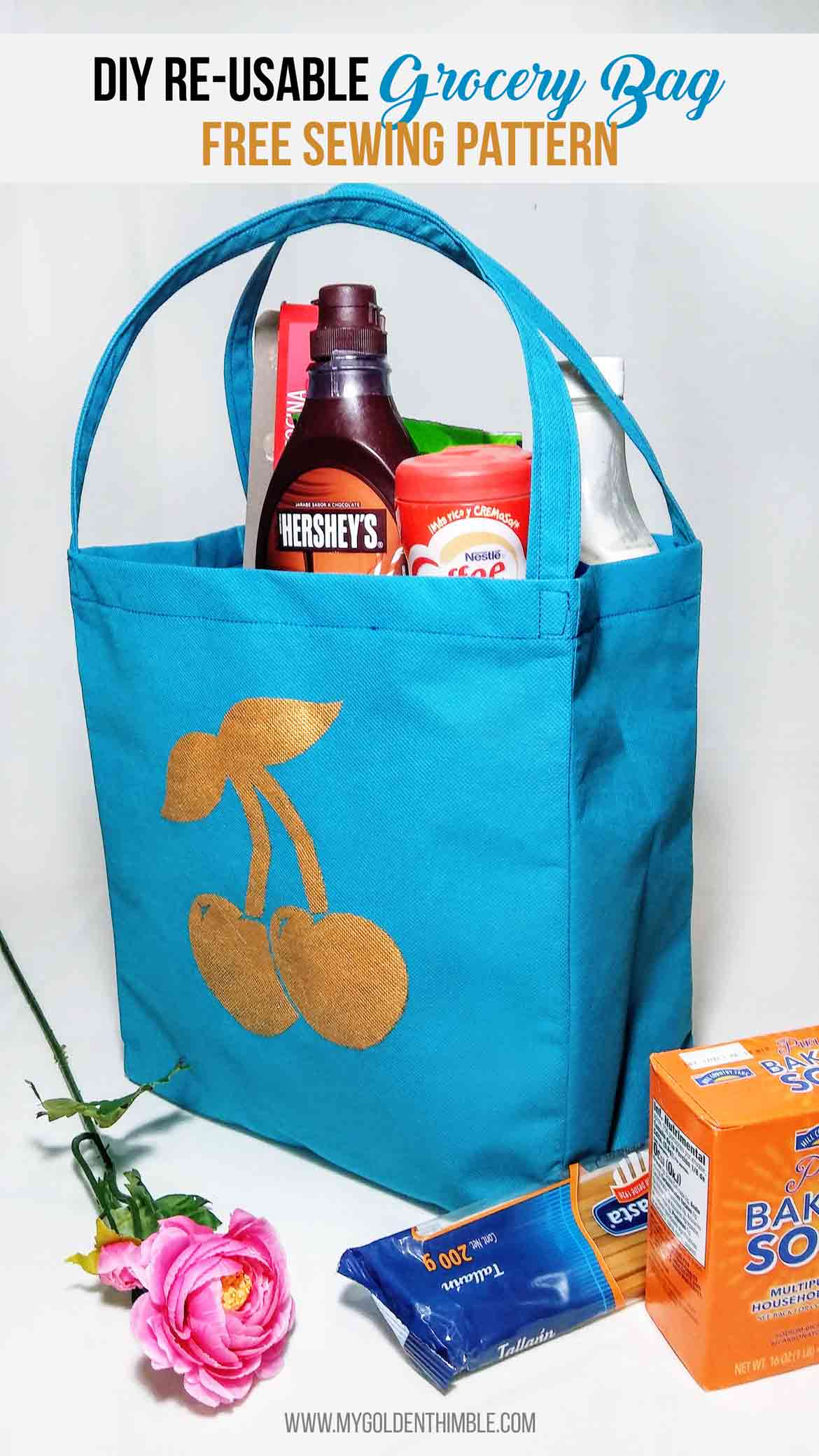 Free reusable grocery bag sewing pattern 15 exquisite DIY reusable grocery bags