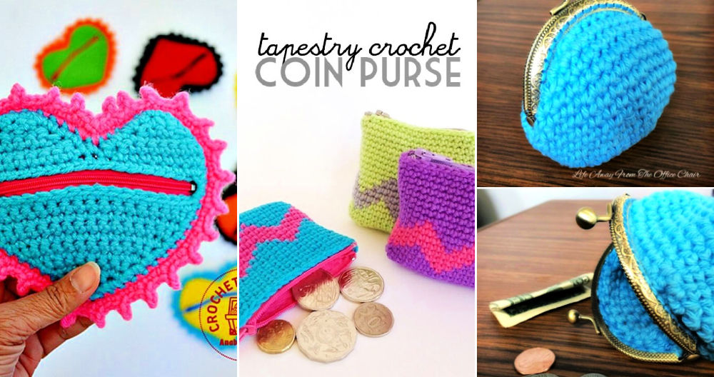 18 free crochet coin purse patterns ⋆ DIY crafts