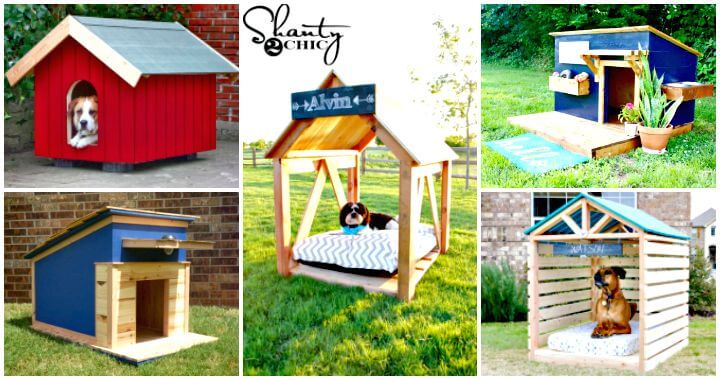 35 free DIY dog house plans with step-by-step diagrams