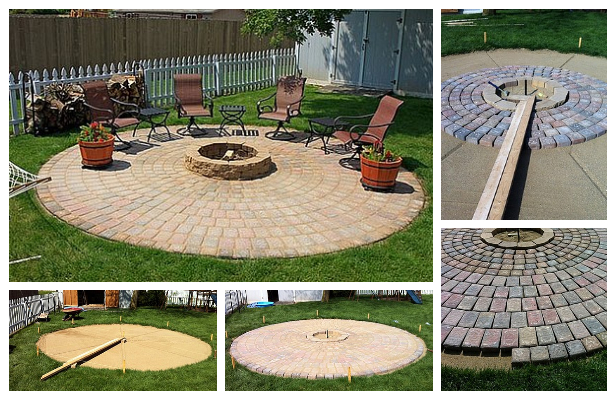 How to build an outdoor fire pit patio DIY tutorial