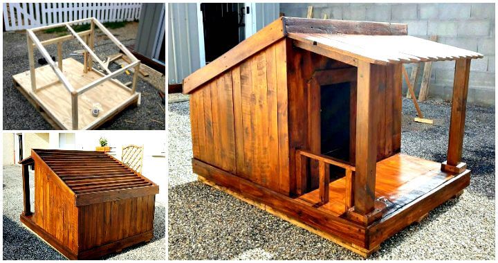 Pallet Dog House-Step by Step Plan ⋆ DIY Crafts