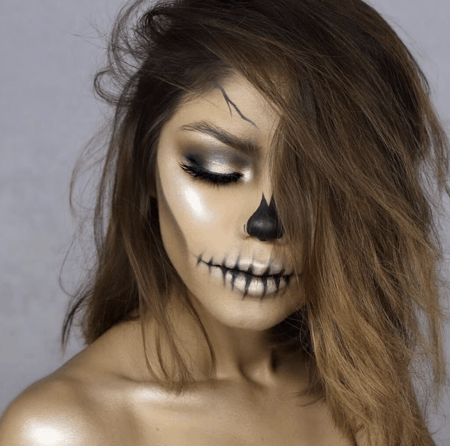 Skull face makeup