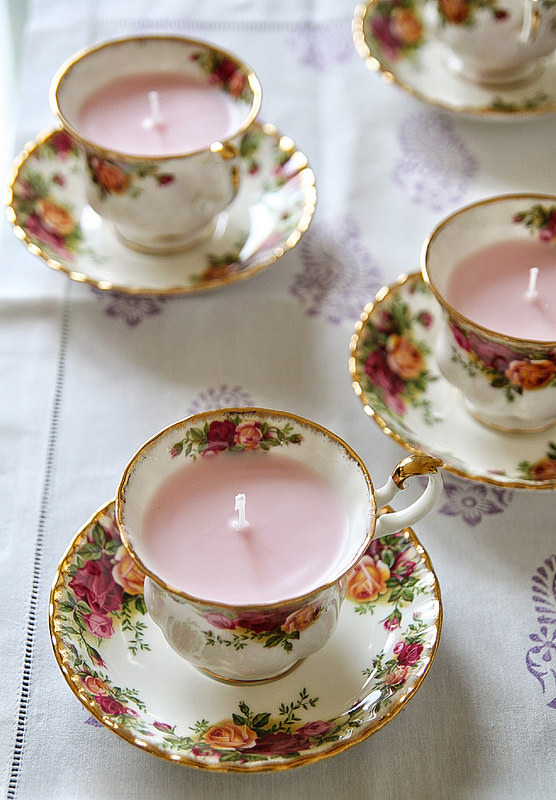 teacup candle
