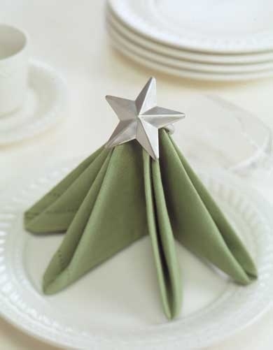 Christmas tree napkins 15 kinds of DIY napkin folding techniques for exquisite dining table