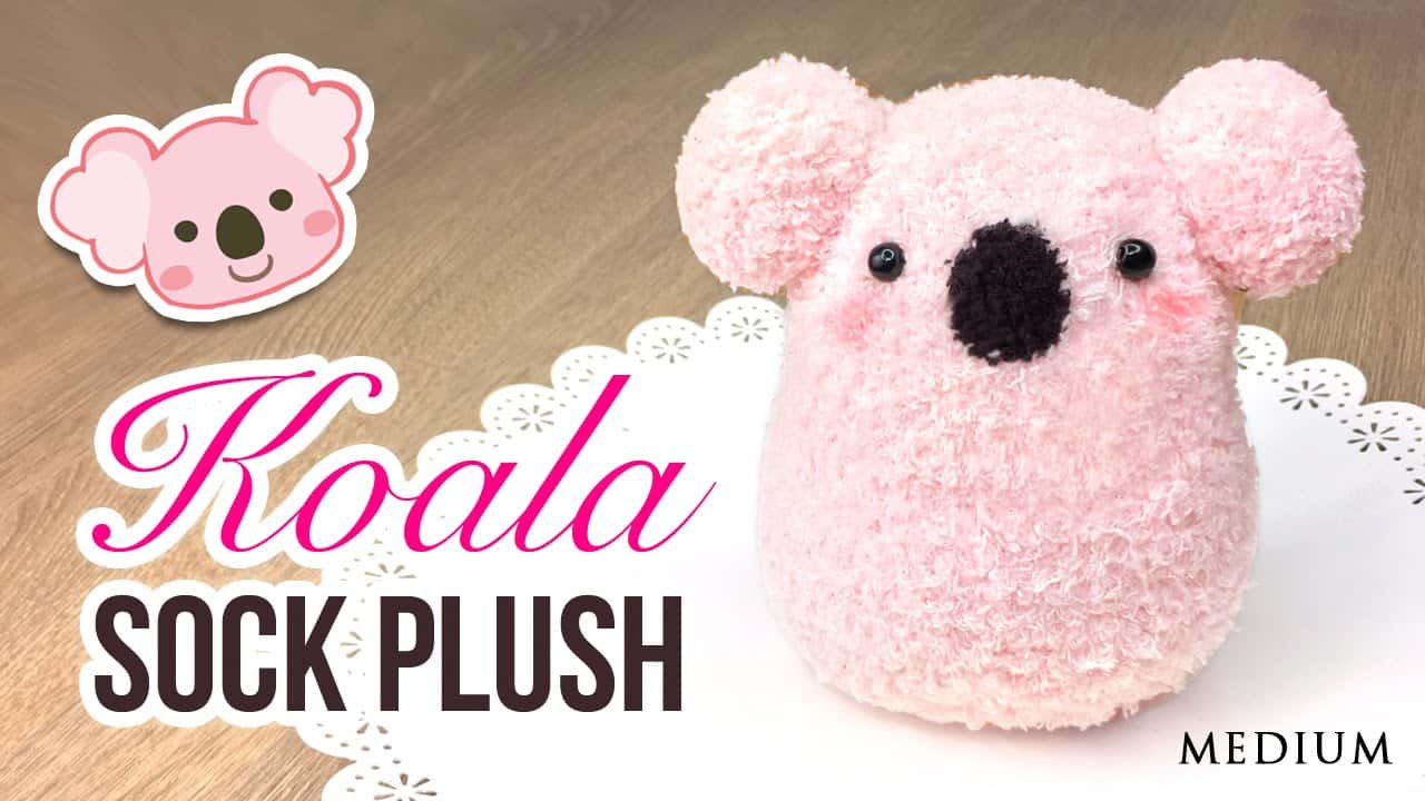 Koala socks plush 15 cute DIY plush toys, suitable for homemade enthusiasts