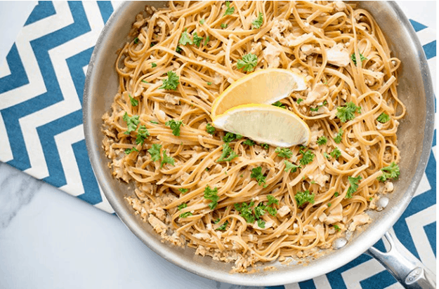 Healthy Linguine with White Clam Sauce