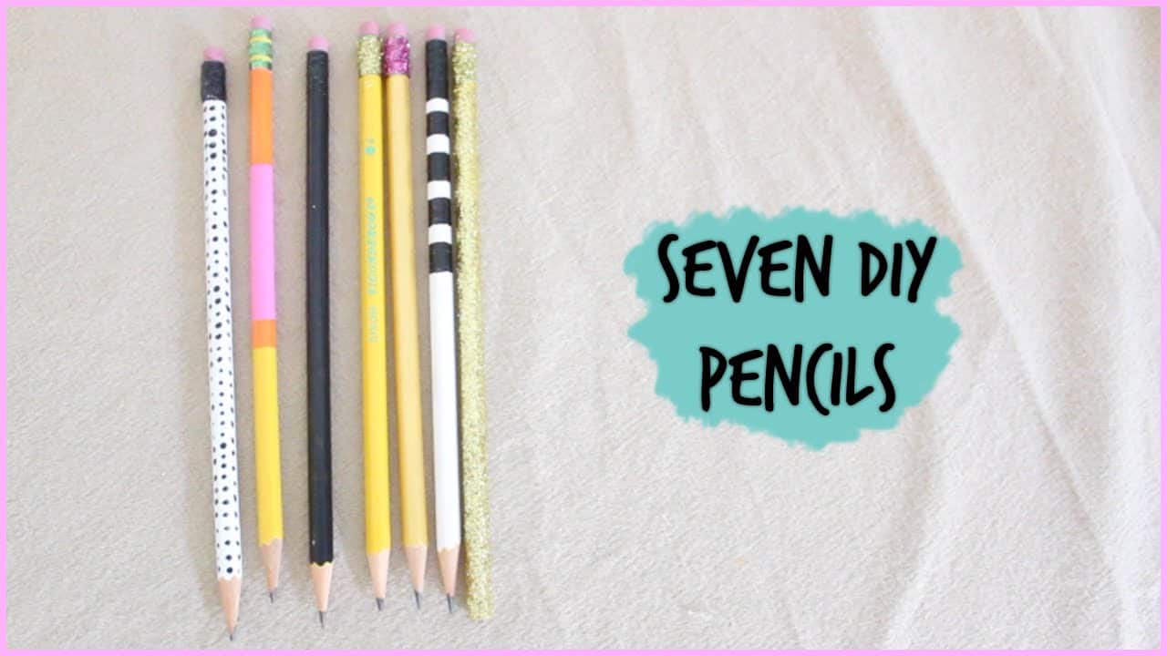 Seven striped and dotted pencils 15 interesting DIY pencils (creative + tutorial)