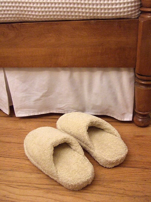 Bath towel slippers