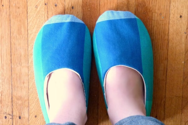 Simple sewing slippers