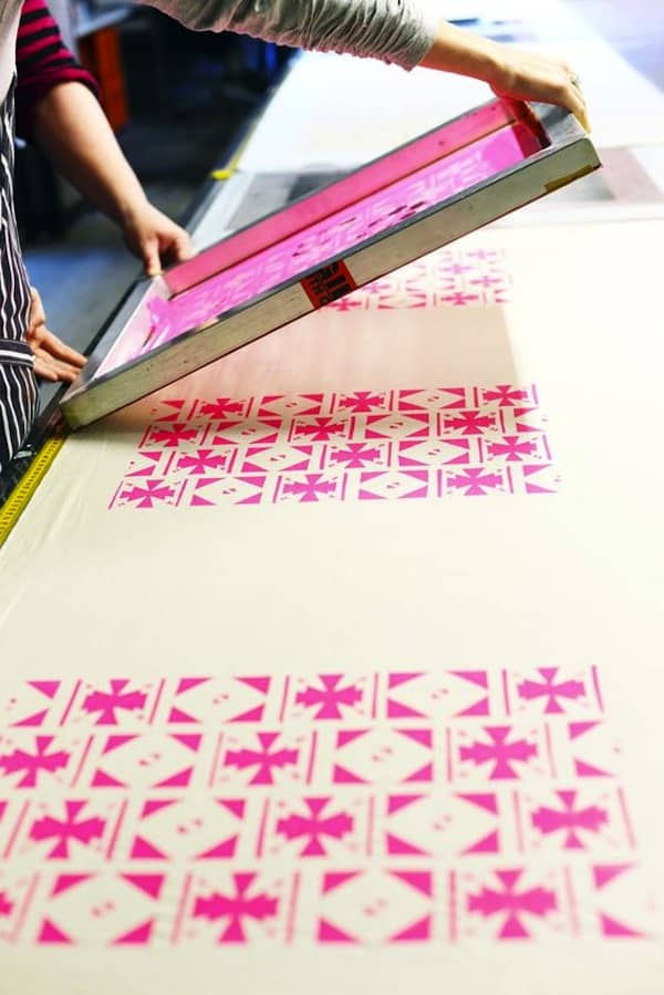 Screen printing sewing cloth