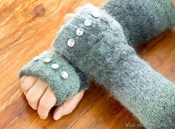 Sweater fingerless gloves