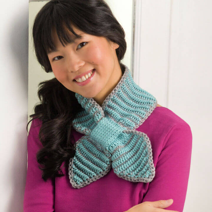 Crochet Bow Tie Warmer