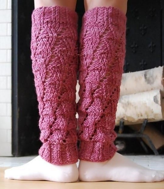 Intricate Knit Leg Warmers