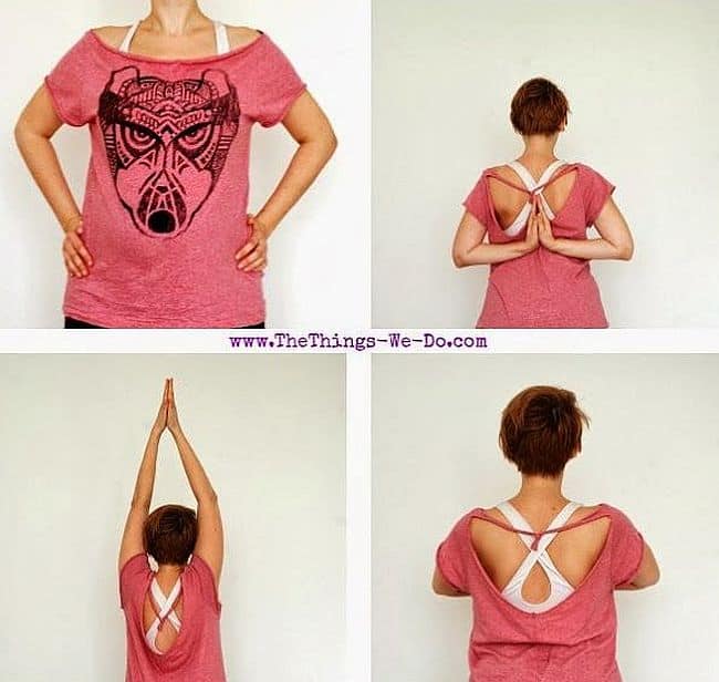 DIY Backless Yoga Shirt