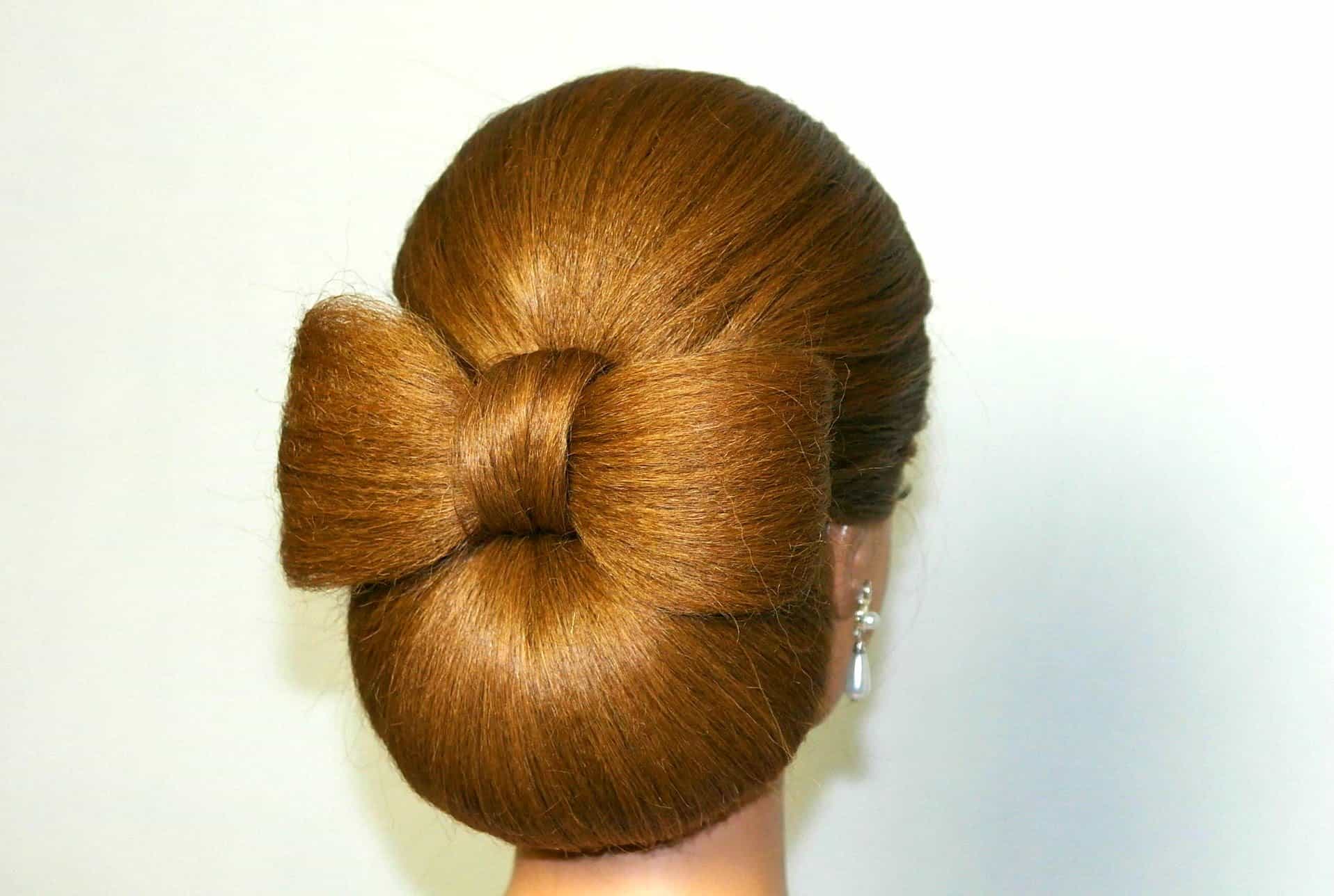 low bun hair bow
