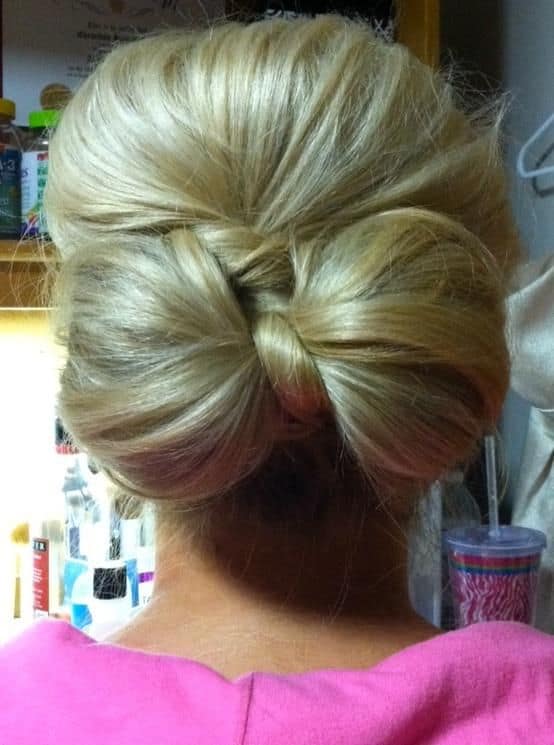 low hair bow