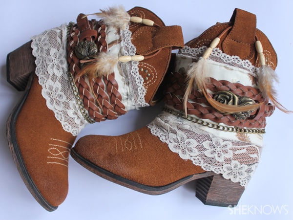 lace boho boots