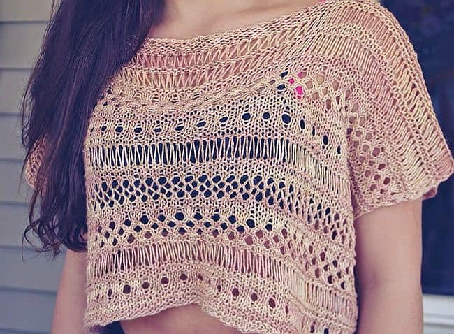loose lace knitted top