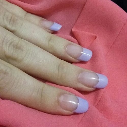 Lovely Lilac French Nail Art