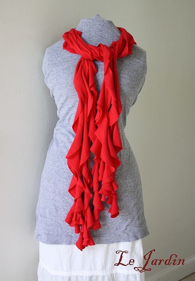 Frilled T-Shirt Scarf