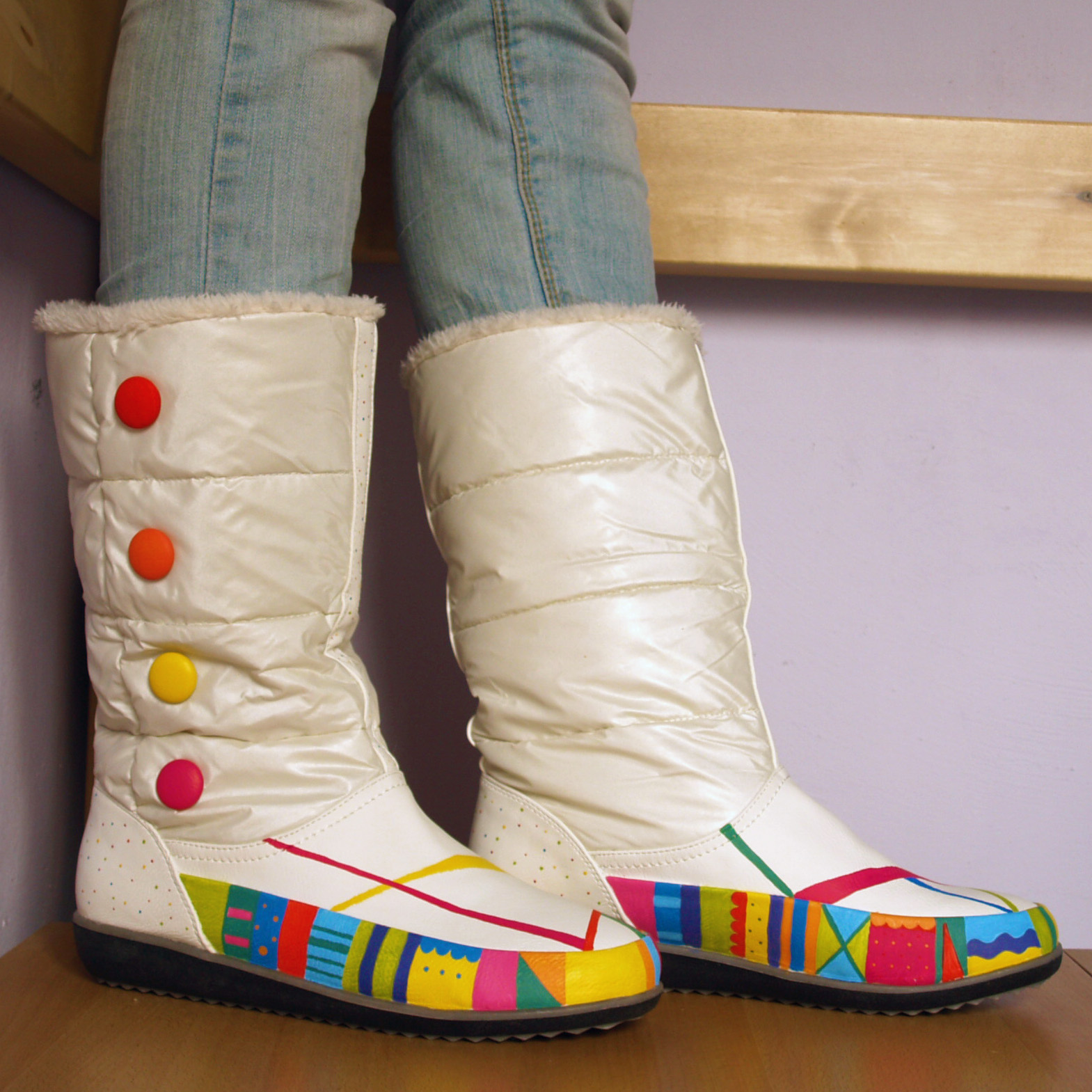 colorful boots