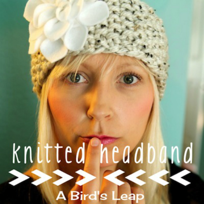 Felt Flower Knit Headband