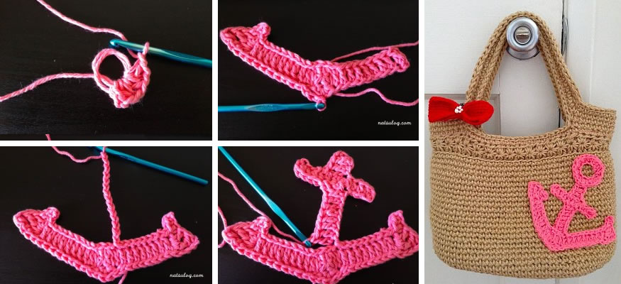 Crochet Anchors on Your Handbag