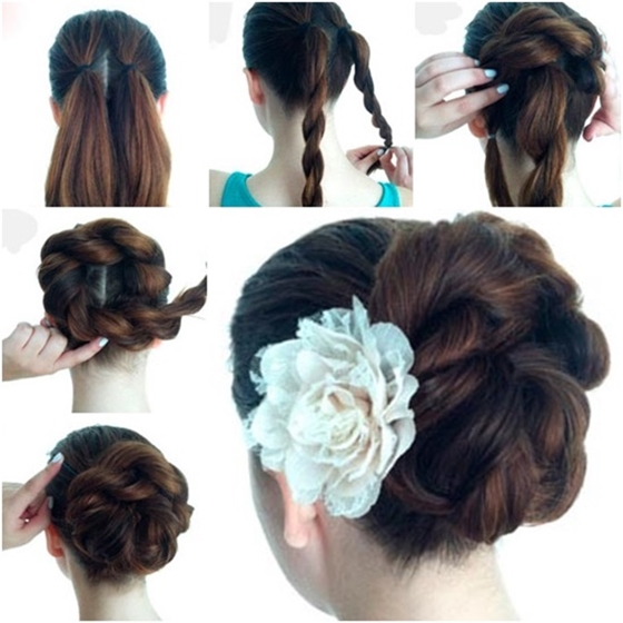 Braided Rope Bun Hairstyle Fantastic DIY Twisted Double Rope Bun Hairstyle
