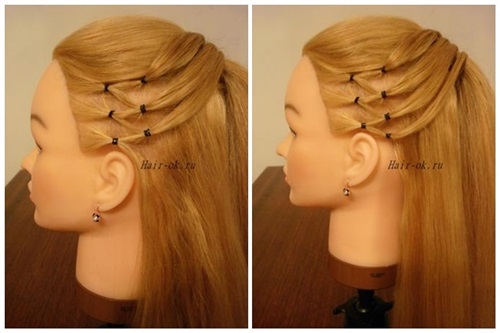 Stylish High Ponytail with Side Mesh 3