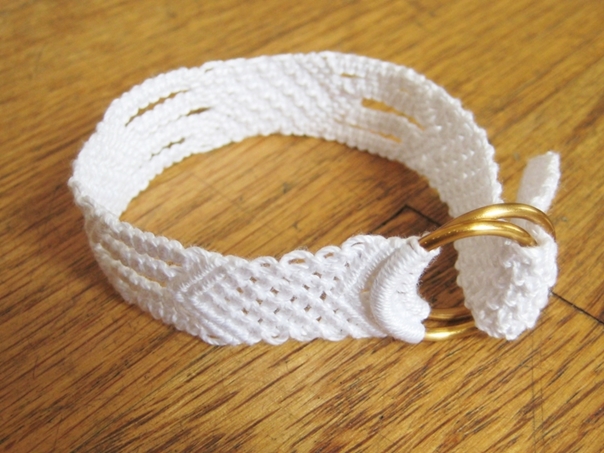 White Cotton Lace Bracelet 6