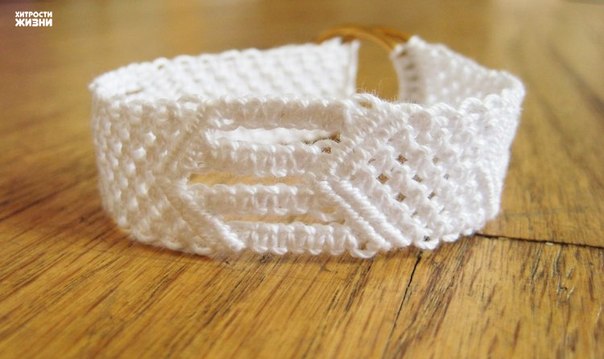 White Cotton Lace Bracelet 8