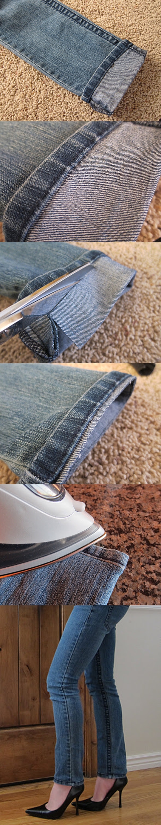 Hem Jeans M Wonderful DIY Shorten long jeans but keep the original hem