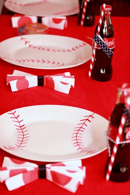 baseball party plate