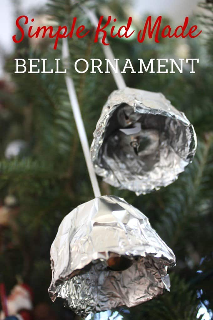 Tin foil bell ornament