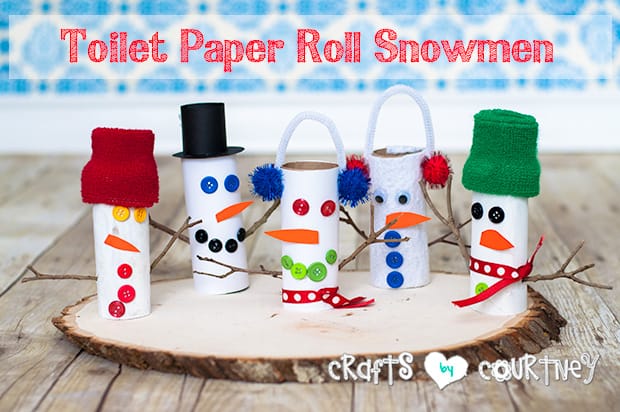 Toilet Paper Roll Snowman