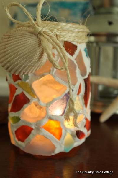 mosaic mason jar